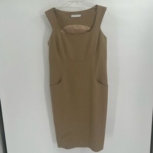 Elegant Tan Chaiken Sleeveless Dress Size 12